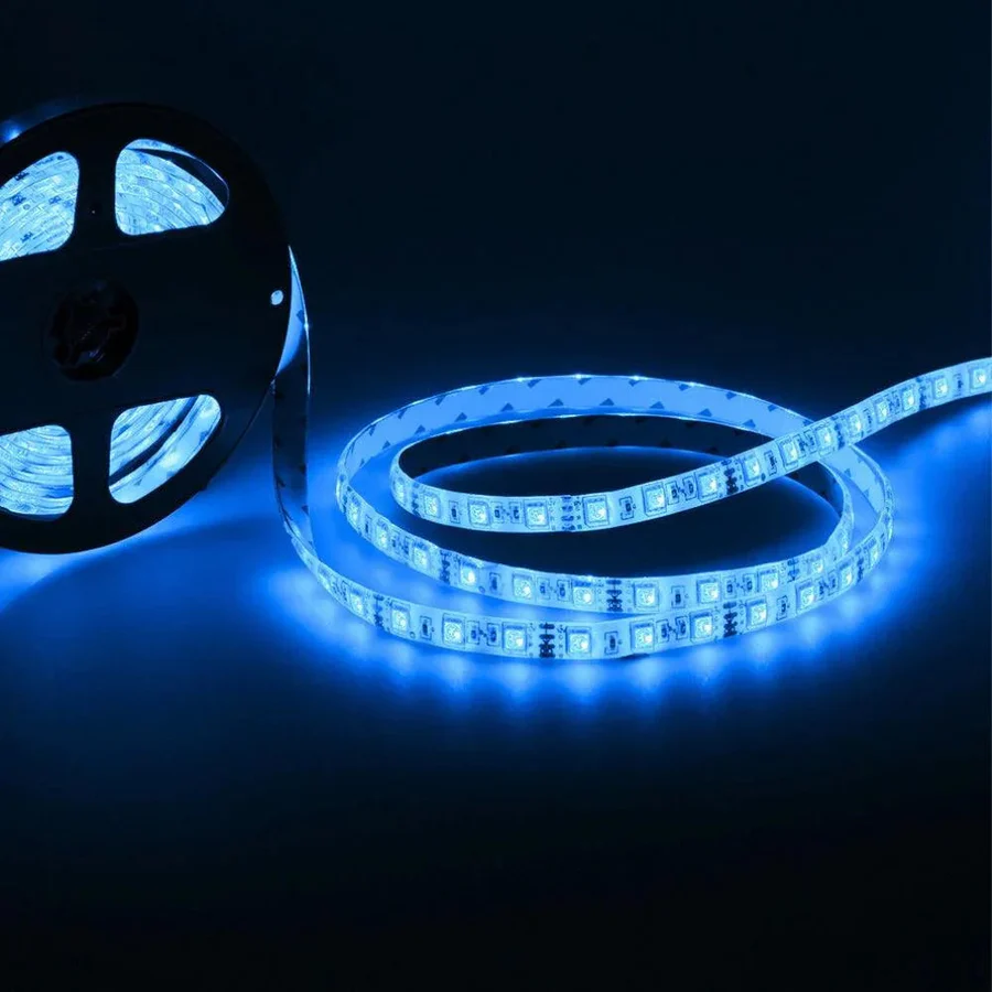 blue led strip 12v 5050 ip65 waterproof 60led/m 5 metre